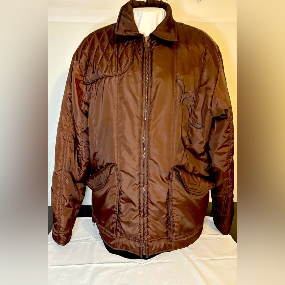 Rocawear Puffer Zip‎ Winter Jacket Brown Men 2XL